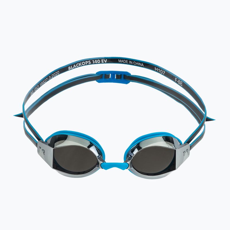 Окуляри для плавання дитячі TYR Blackops 140 Ev Racing Mirrored silver/ blue/ black 2