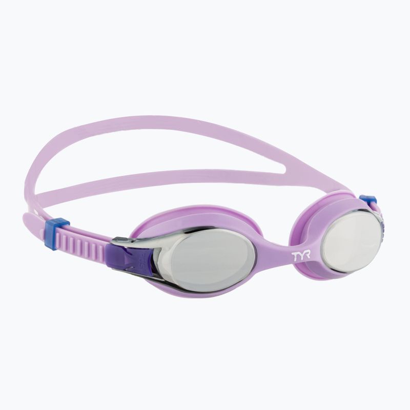 Окуляри  для плавання дитячі TYR Swimple Metallized silvger/purple