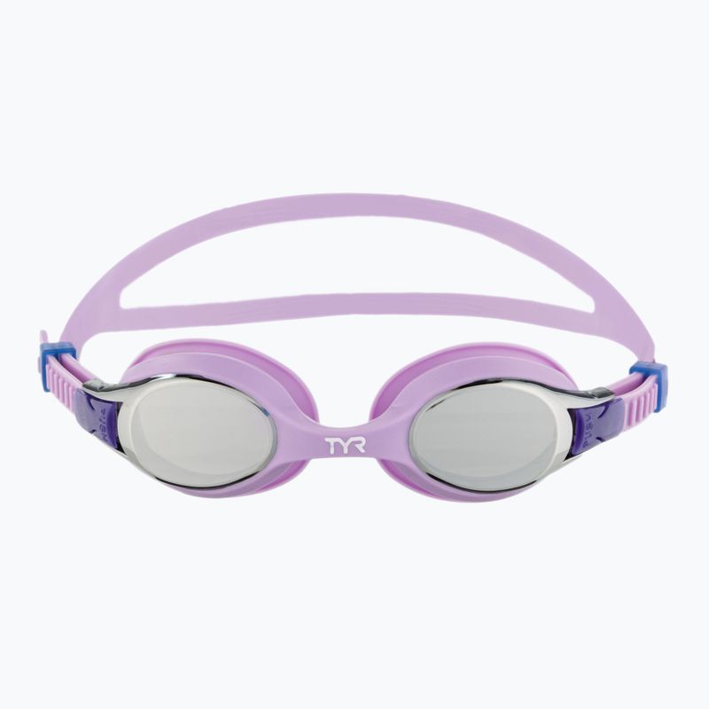 Окуляри  для плавання дитячі TYR Swimple Metallized silvger/purple 2