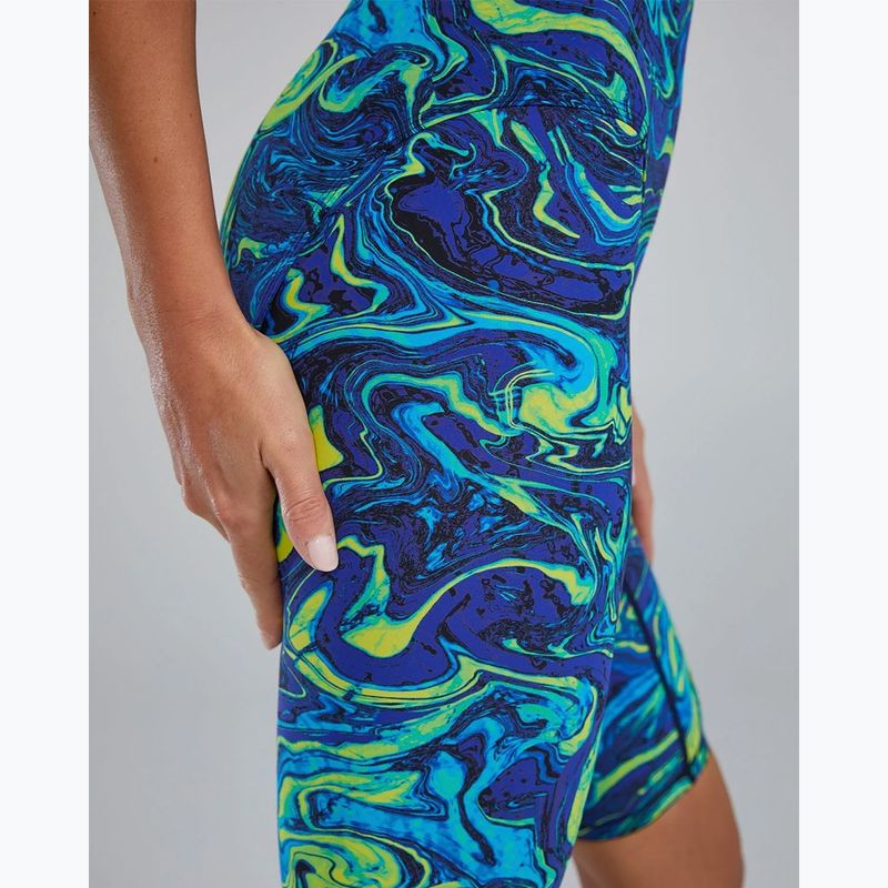 Купальник суцільний жіночий TYR Thresher Open Back Hyperblitz blue/green 8