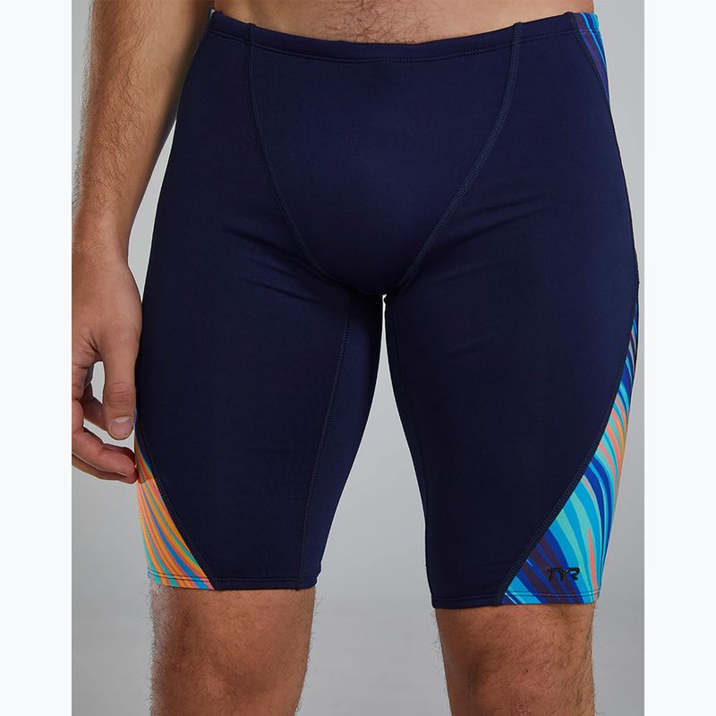 Плавки чоловічі TYR Durafast Elite Riptidal Jammer teal/orange 9