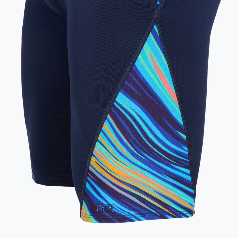 Плавки чоловічі TYR Durafast Elite Riptidal Jammer teal/orange 3