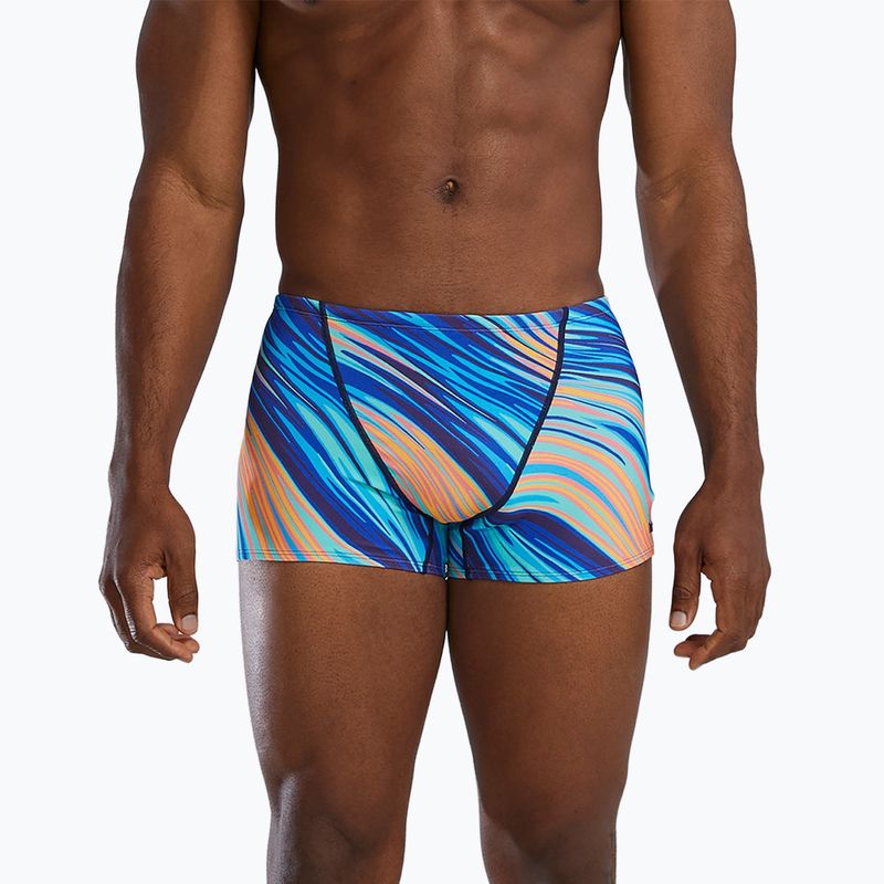 Плавки чоловічі TYR Durafast Elite Riptidal Square Leg teal/orange