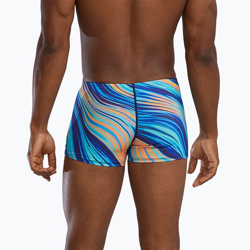 Плавки чоловічі TYR Durafast Elite Riptidal Square Leg teal/orange 2