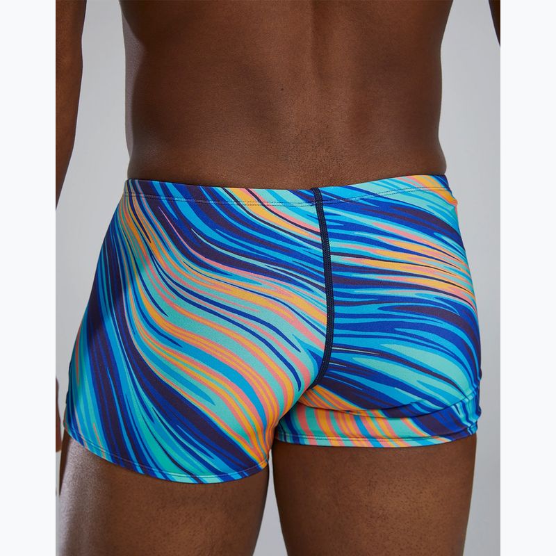 Плавки чоловічі TYR Durafast Elite Riptidal Square Leg teal/orange 6