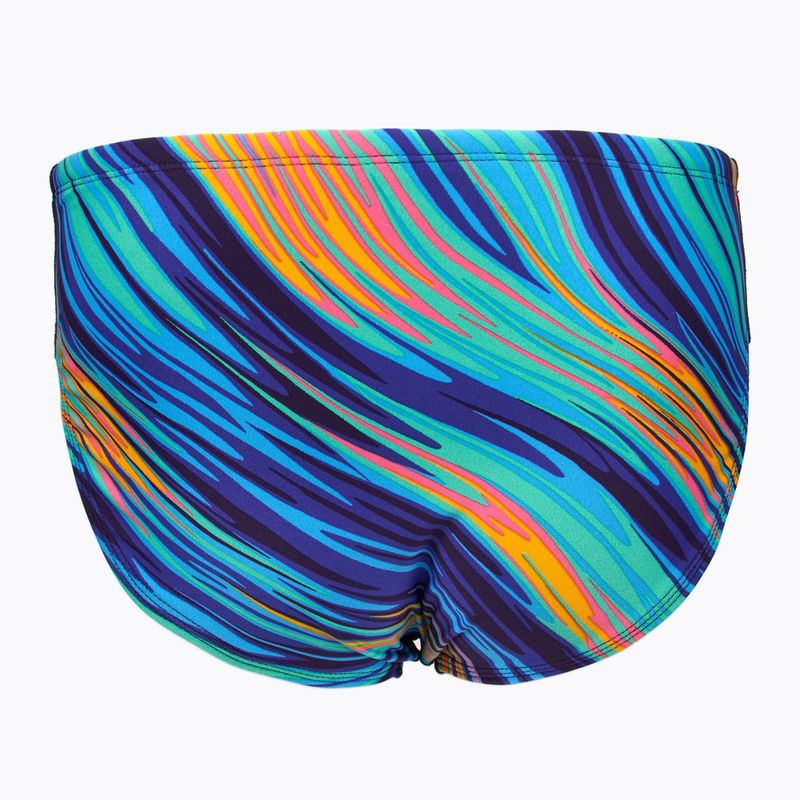 Плавки чоловічі TYR Durafast Elite Riptidal Briefs teal/orange 2