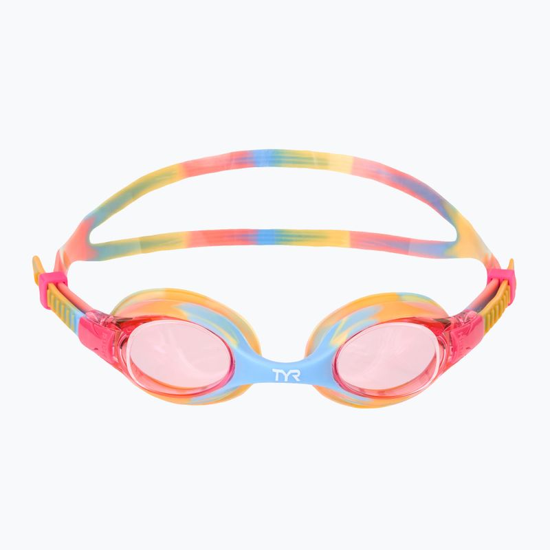 Окуляри для плавання дитячі TYR Swimple Tie Dye Non-Mirrored pink/orange/yellow 2