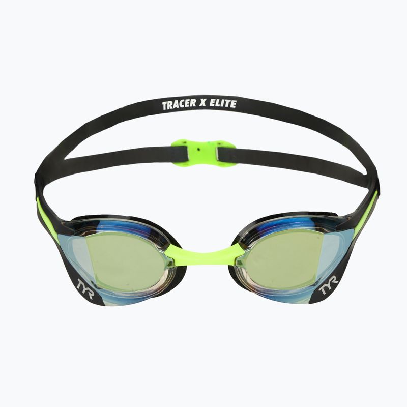 Окуляри для плавання TYR Tracer-X Elite Racing Mirrored black/lime 2