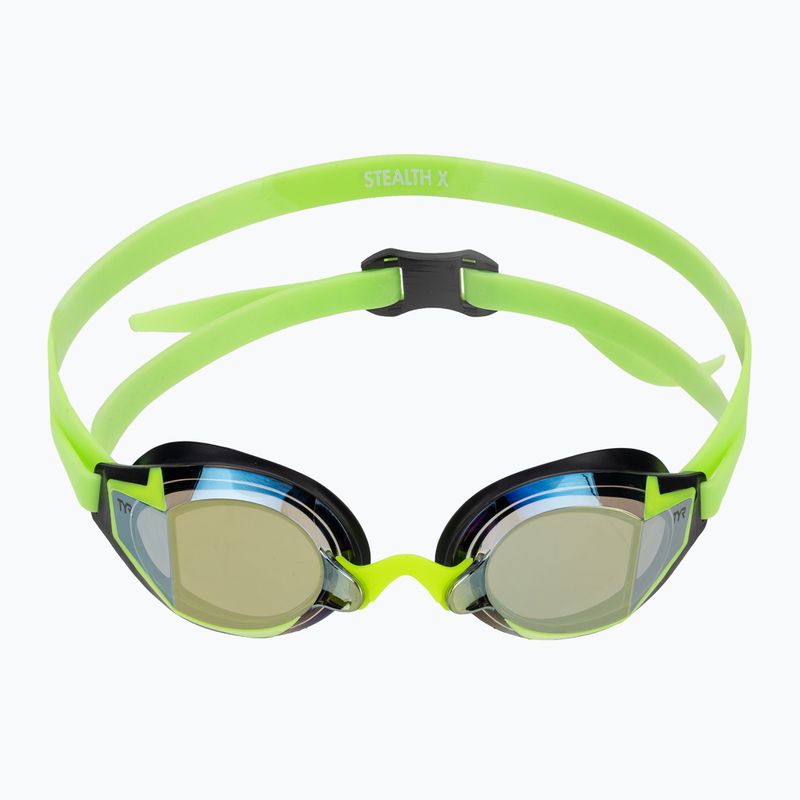 Окуляри для плавання TYR Stealth-X Performance Mirrored electro lime 2
