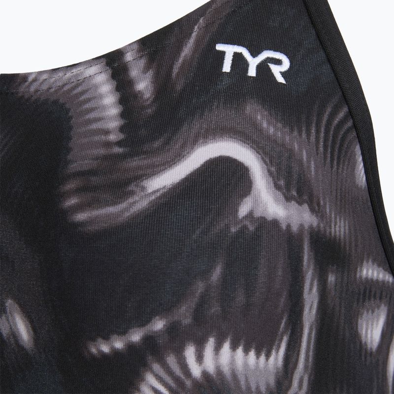 Купальник суцільний жіночий TYR Durafast Elite Waveform Cutoutfit titanium 3