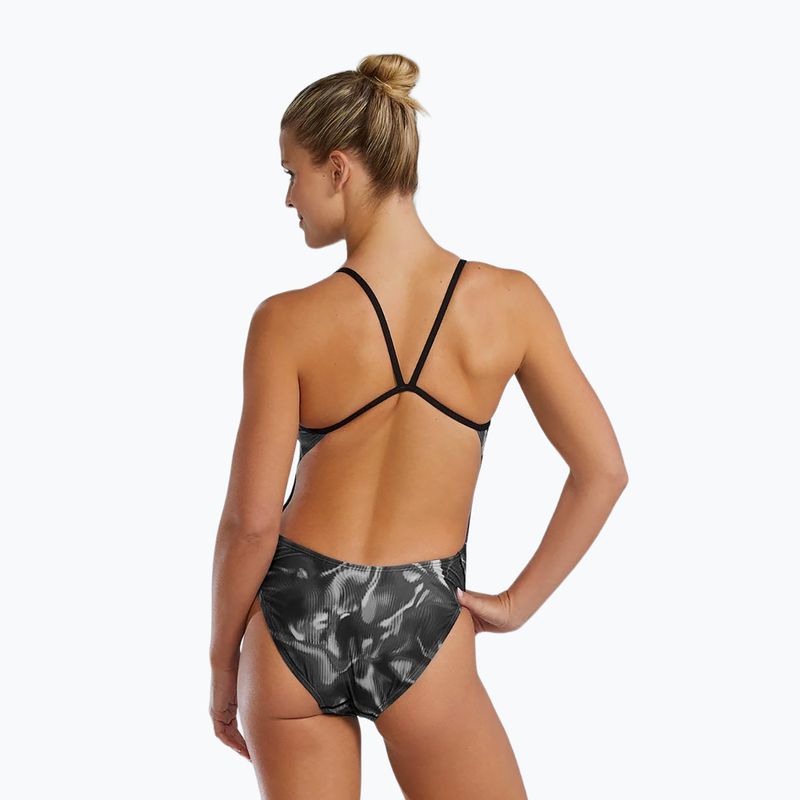 Купальник суцільний жіночий TYR Durafast Elite Waveform Cutoutfit titanium 5