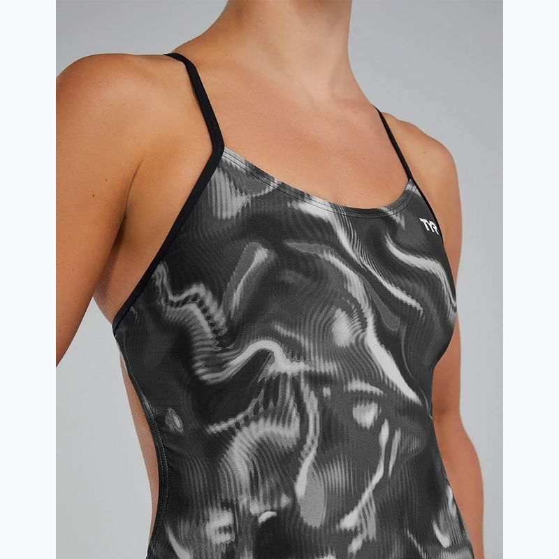 Купальник суцільний жіночий TYR Durafast Elite Waveform Cutoutfit titanium 9