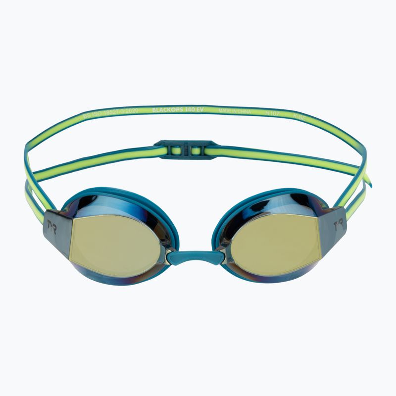 Окуляри для плавання TYR Blackops 140 Ev Racing Mirrored turquoise/lime 2