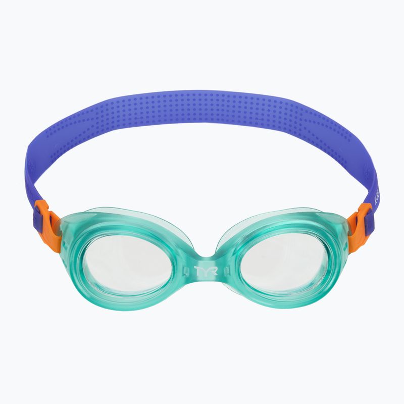 Окуляри для плавання дитячі TYR Aqua Blaze green/orange 2