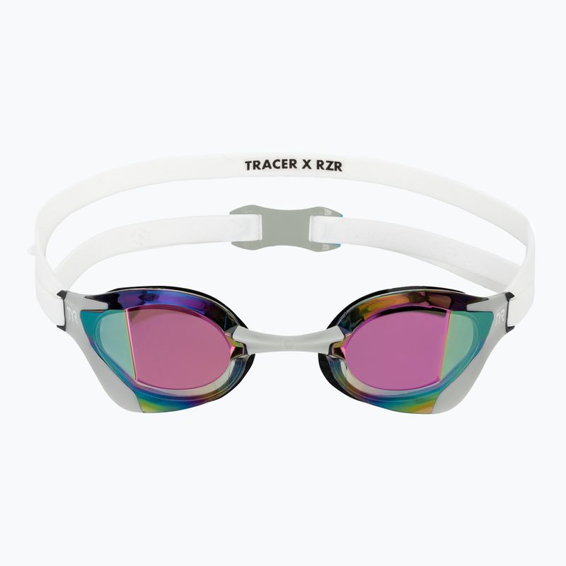 Окуляри для плавання TYR Tracer-X RZR Mirrored white/grey 2