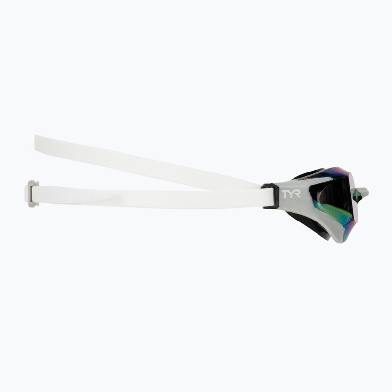 Окуляри для плавання TYR Tracer-X RZR Mirrored white/grey 3