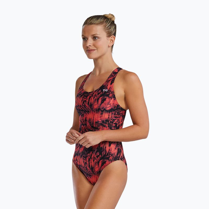 Купальник суцільний жіночий TYR Durafast Lite Seismo Maxfit red 4