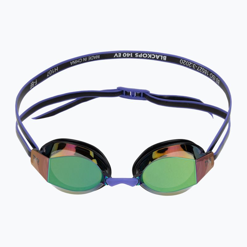 Окуляри для плавання жіночі TYR Blackops 140 Ev Racing Mirrored purple/green 2