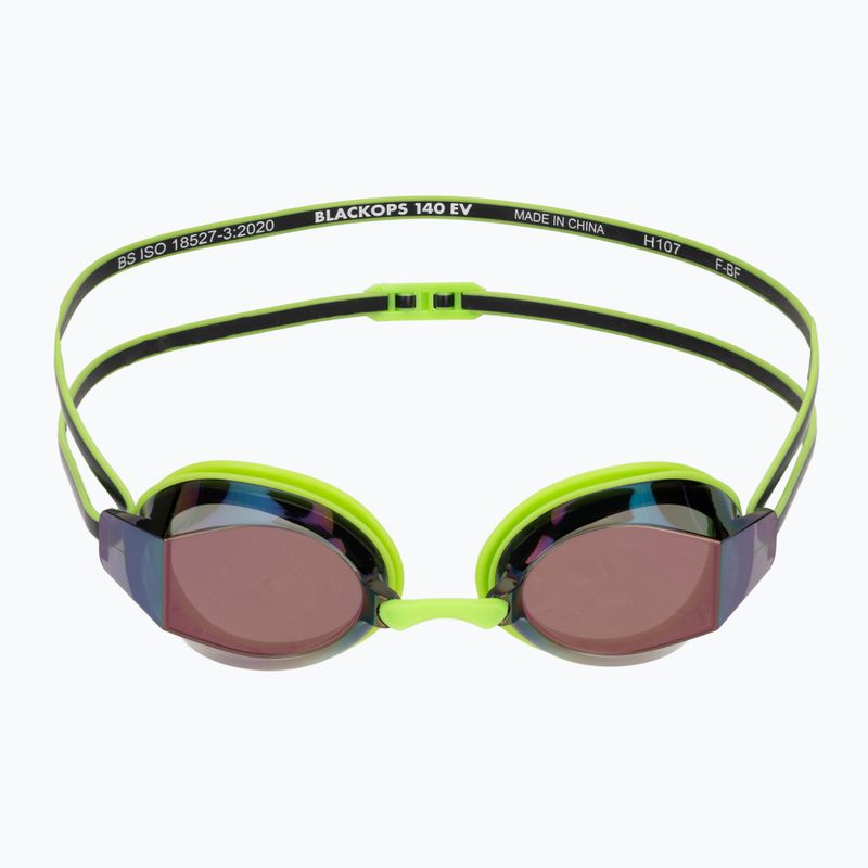 Окуляри для плавання TYR Blackops 140 Ev Racing Mirrored bright green/black 2