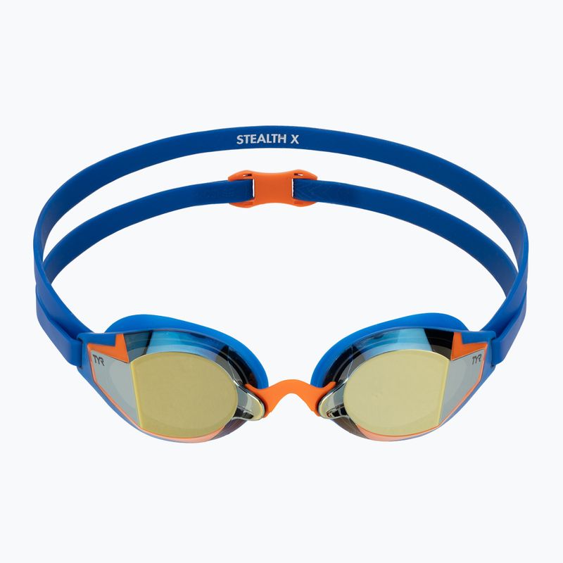 Окуляри для плавання TYR Stealth-X Performance Mirrored navy/gold 2