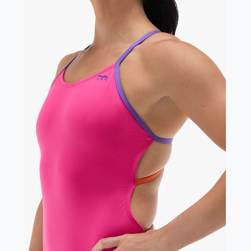 Купальник суцільний жіночий Tyr Multistrap Cutoutfit Durafast Elite pink/multi 6