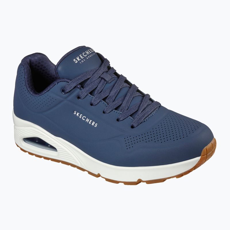 Черевики чоловічі SKECHERS Uno Stand On Air navy/white 8