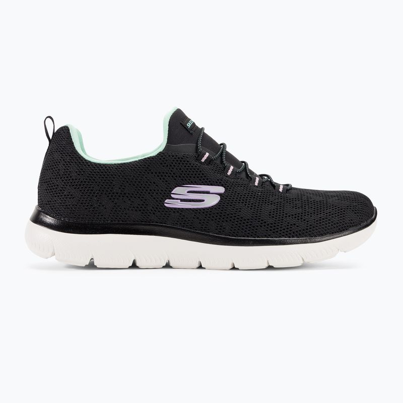 Кросівки тренувальні жіночі SKECHERS Summits Leopard Spot black/aqua 2