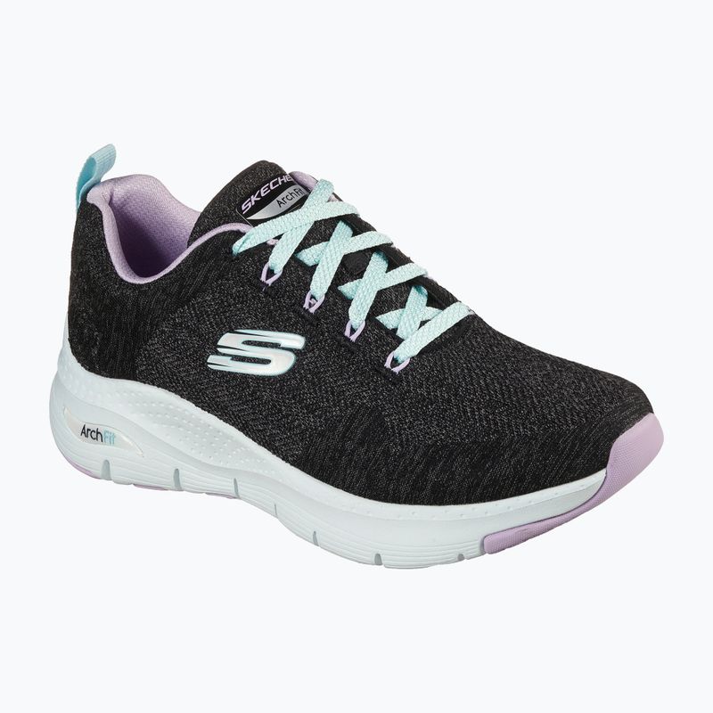 Кросівки тренувальні жіночі SKECHERS Arch Fit Comfy Wave black/lavender 7