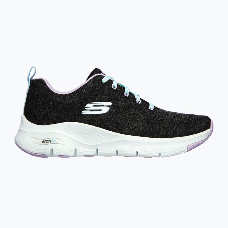 Кросівки тренувальні жіночі SKECHERS Arch Fit Comfy Wave black/lavender 8