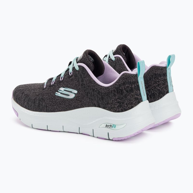 Кросівки тренувальні жіночі SKECHERS Arch Fit Comfy Wave black/lavender 3