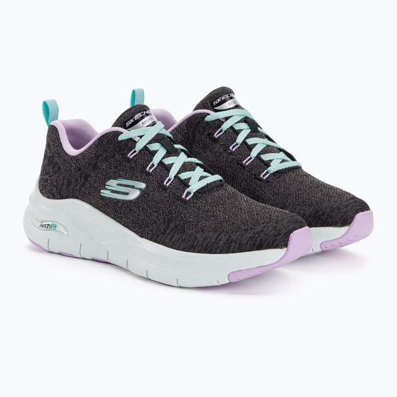 Кросівки тренувальні жіночі SKECHERS Arch Fit Comfy Wave black/lavender 4