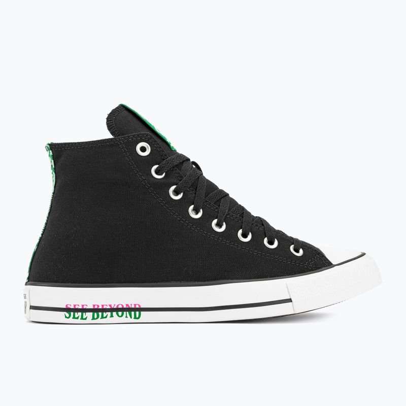 Кеди Converse Chuck Taylor All Star Hi black/green/prime pink 2