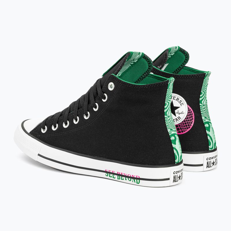 Кеди Converse Chuck Taylor All Star Hi black/green/prime pink 3