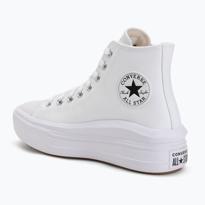 Кеди жіночі Converse Chuck Taylor All Star Move Platform Leather white 3
