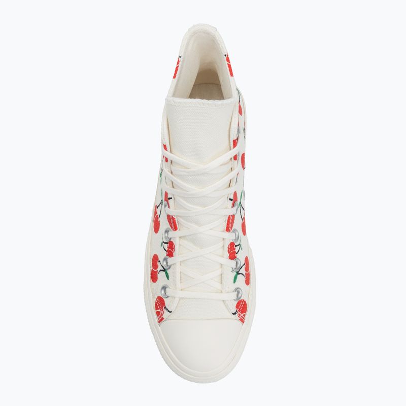 Жіночі кросівки Converse Chuck Taylor All Star Lift Platform Cherries Hi egret/червоний/зелений 5