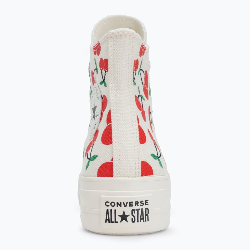 Жіночі кросівки Converse Chuck Taylor All Star Lift Platform Cherries Hi egret/червоний/зелений 6