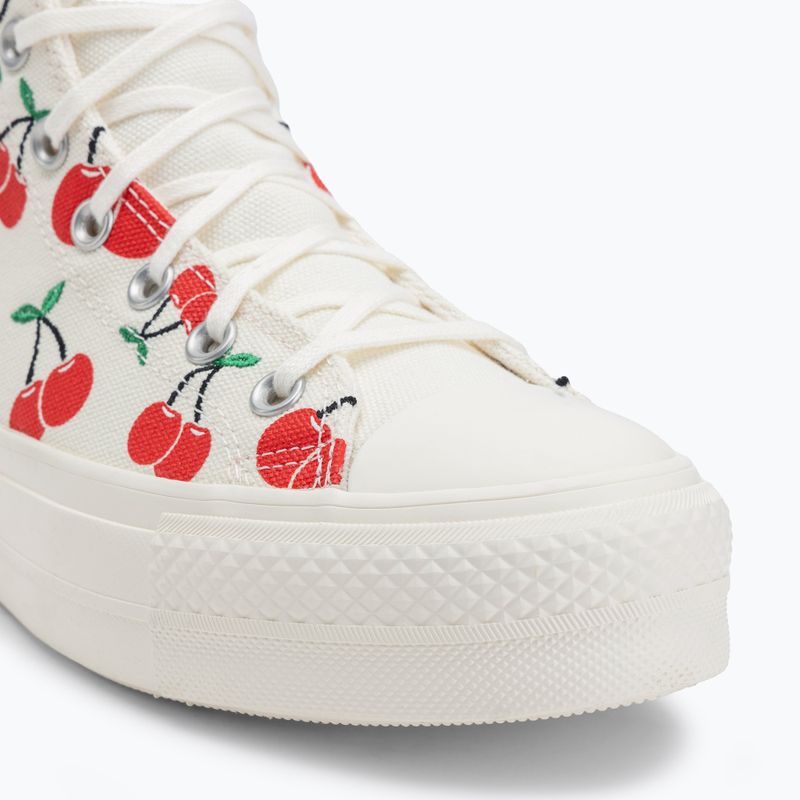 Жіночі кросівки Converse Chuck Taylor All Star Lift Platform Cherries Hi egret/червоний/зелений 7