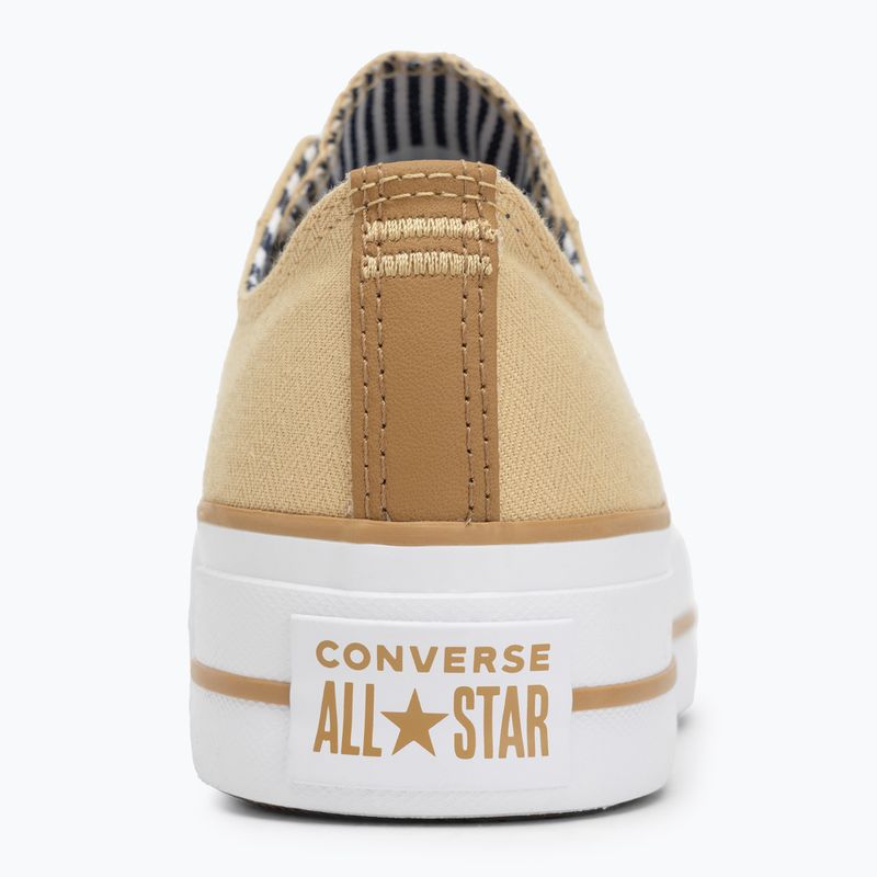 Кеди жіночі Converse Chuck Taylor All Star Lift Platform Herringbone Stripe utility sunflower/trek tan 6