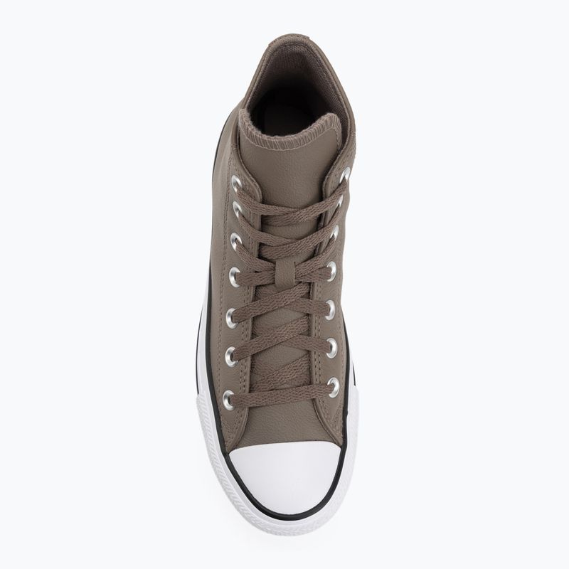 Кеди Converse Chuck Taylor All Star Faux Leather Hi classic taupe/dark matter 5