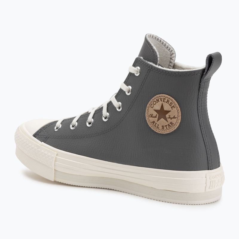 Кеди жіночі Converse Chuck Taylor All Star EVA Lift Platform Leather sharkskin/warm quarry/egret 3