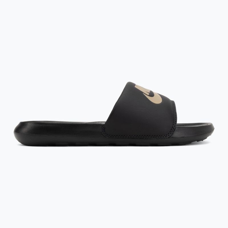 Шльопанці чоловічі Nike Victori One Slide black/metalic gold 2
