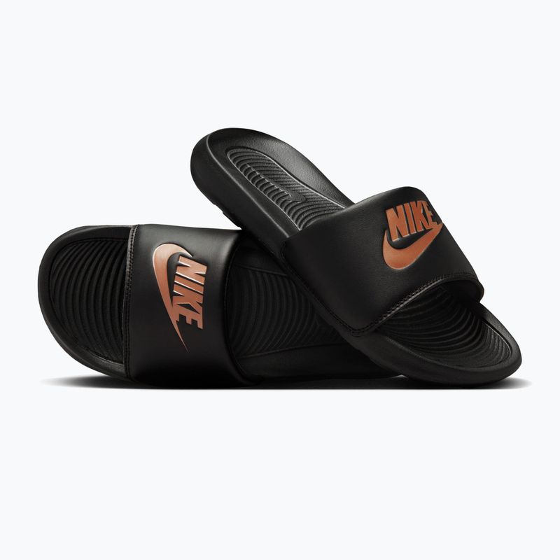 Шльопанці жіночі Nike Victori One Slide black/black/metallic red bronze 10