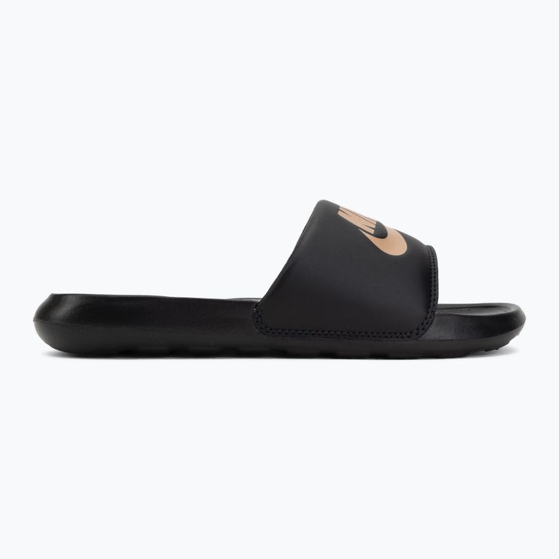 Шльопанці жіночі Nike Victori One Slide black/black/metallic red bronze 2