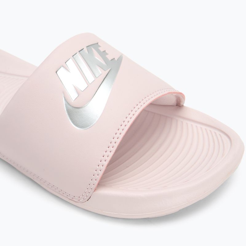 Шльопанці жіночі Nike Victori One Slide barely rose/barely rose/metallic silver 7