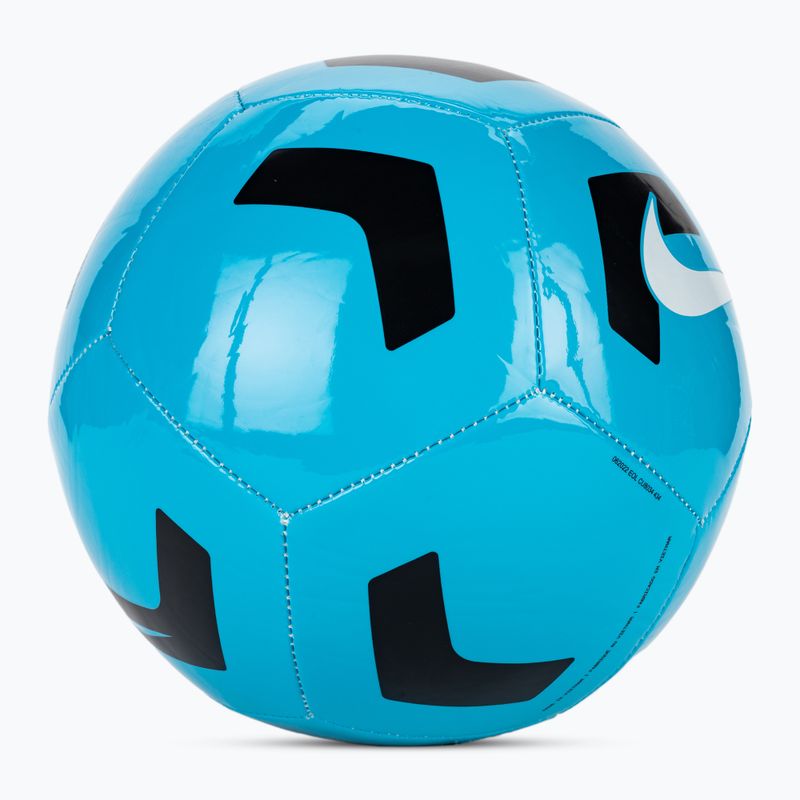 М'яч футбольний Nike Pitch Training light blue fury/black/white розмір 4 2