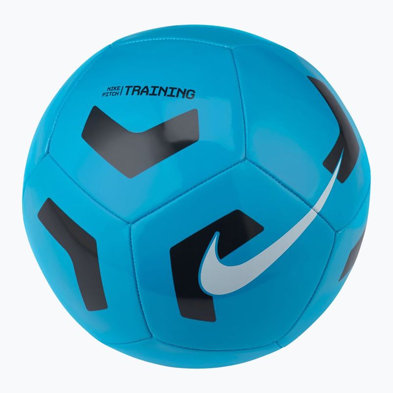 М'яч футбольний Nike Pitch Training light blue fury/black/white розмір 4 4