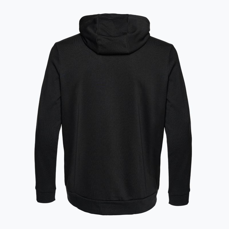 Кофта чоловіча Nike Dri-Fit Hooded Fitness Full Zip Fleece black/white 2
