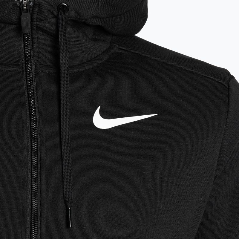 Кофта чоловіча Nike Dri-Fit Hooded Fitness Full Zip Fleece black/white 3