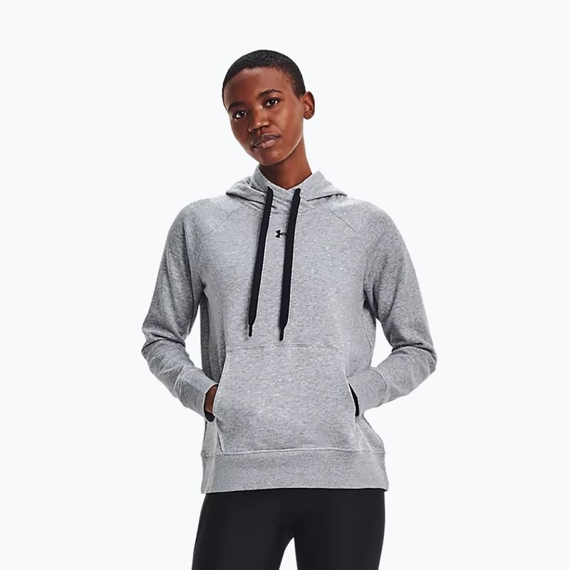 Кофта з капюшоном жіноча Under Armour Rival Fleece Hb Hoodie сіра 1356317 3