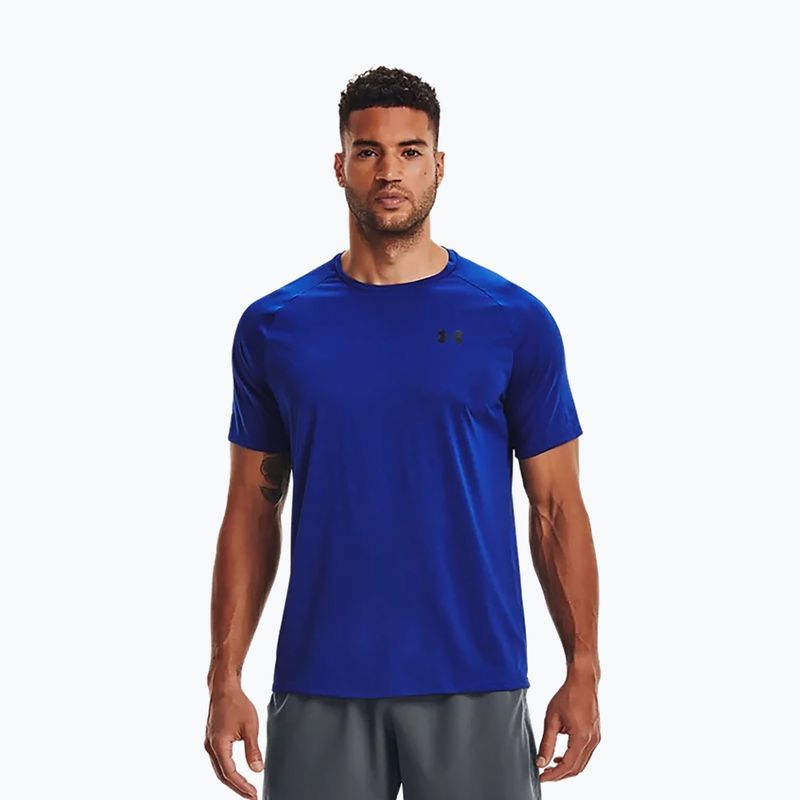 Футболка тренувальна чоловіча Under Armour UA Tech 2.0 SS Tee Novelty блакитна 1345317